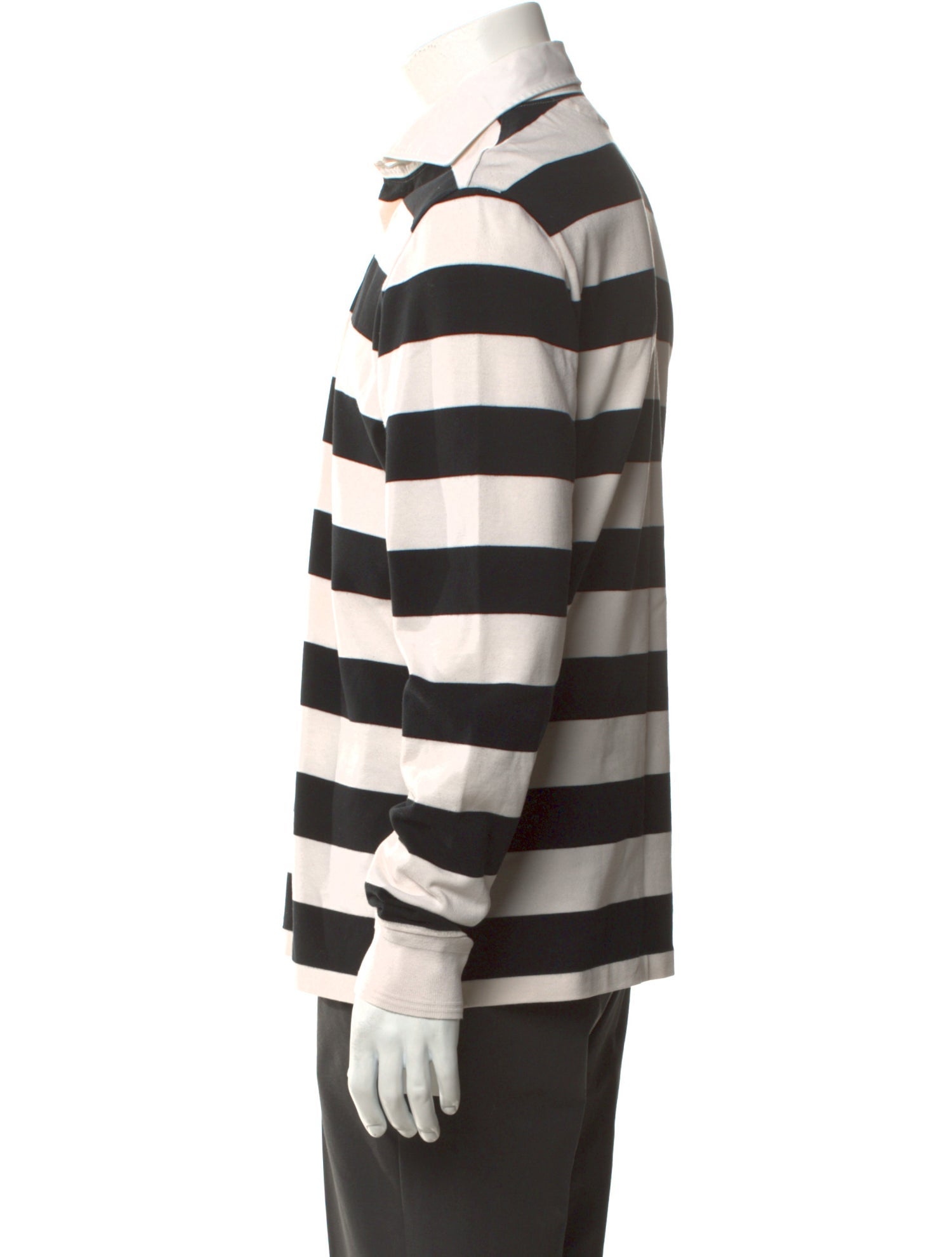 Ralph Lauren Purple Label Striped Collar Polo Shirt