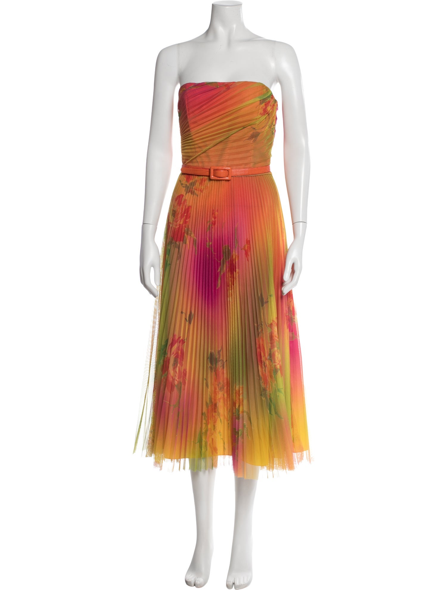 Ralph Lauren Purple Label Printed Midi Length Dress