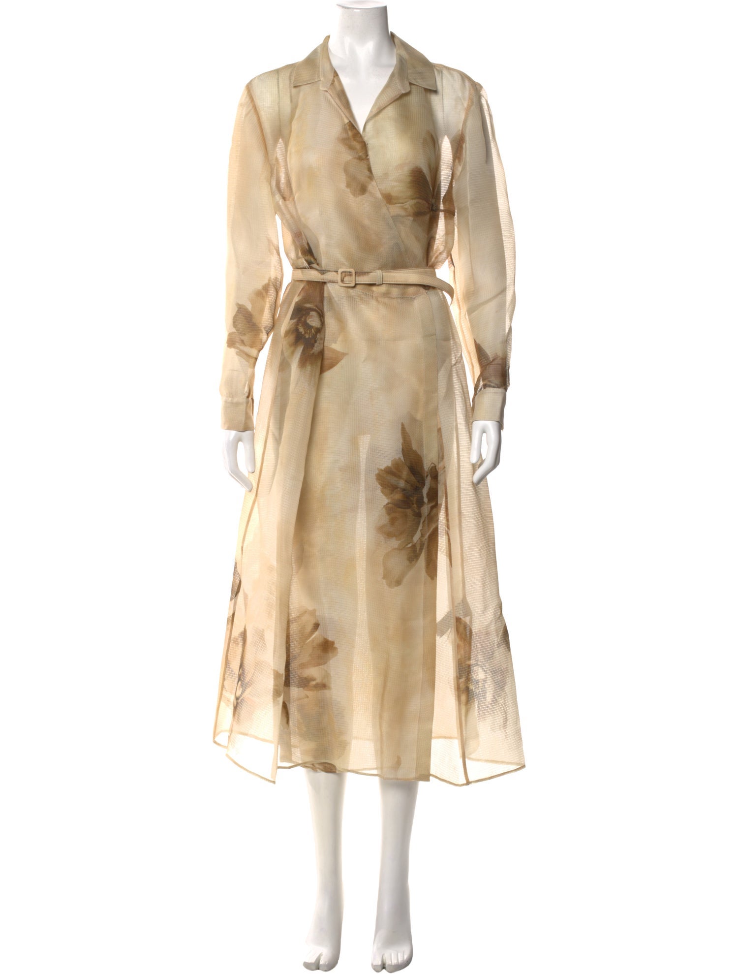 Ralph Lauren Purple Label Floral Print Midi Length Dress