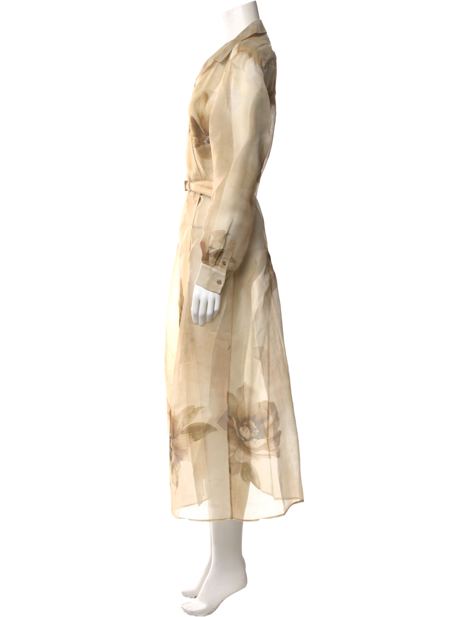 Ralph Lauren Purple Label Floral Print Midi Length Dress
