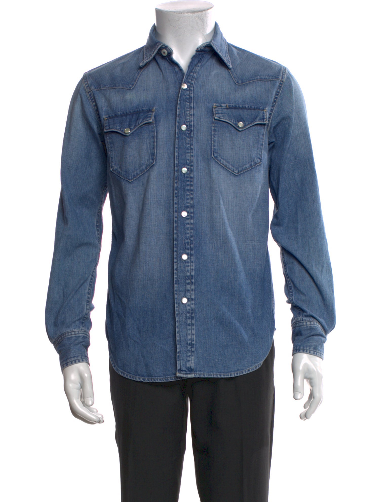 Ralph Lauren Purple Label Long Sleeve Denim Shirt