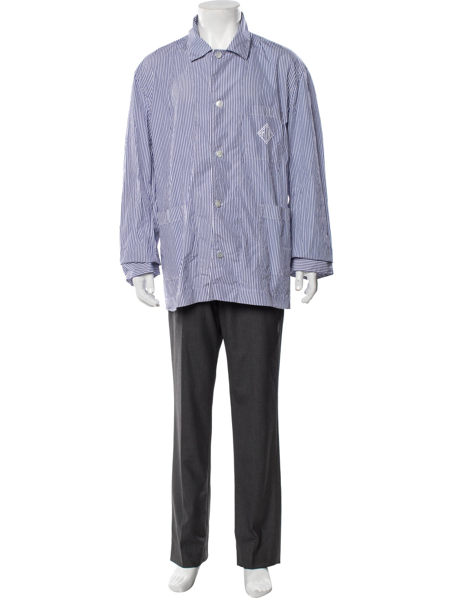 Ralph Lauren Purple Label Striped Long Sleeve Dress Shirt