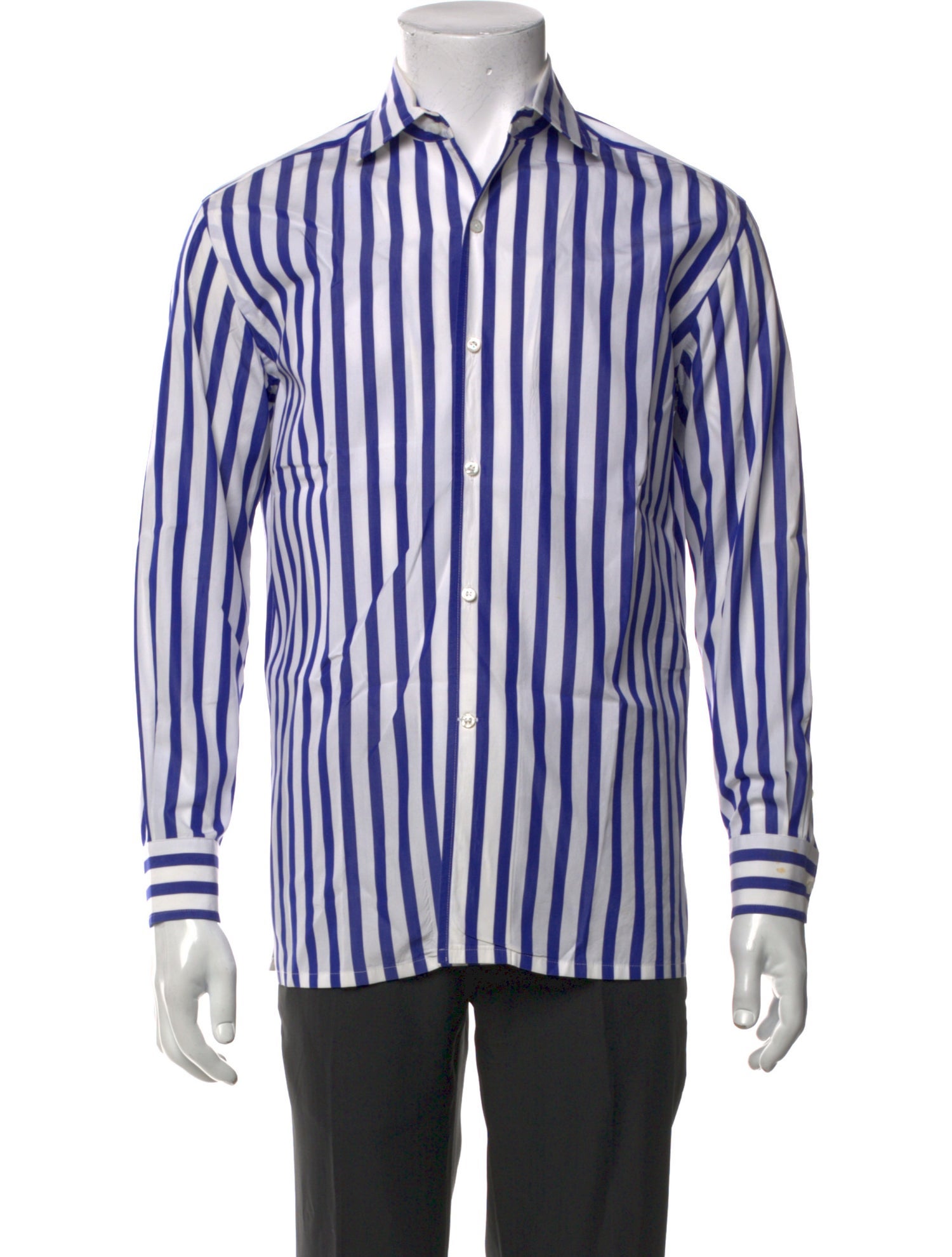 Ralph Lauren Purple Label Striped Long Sleeve Dress Shirt
