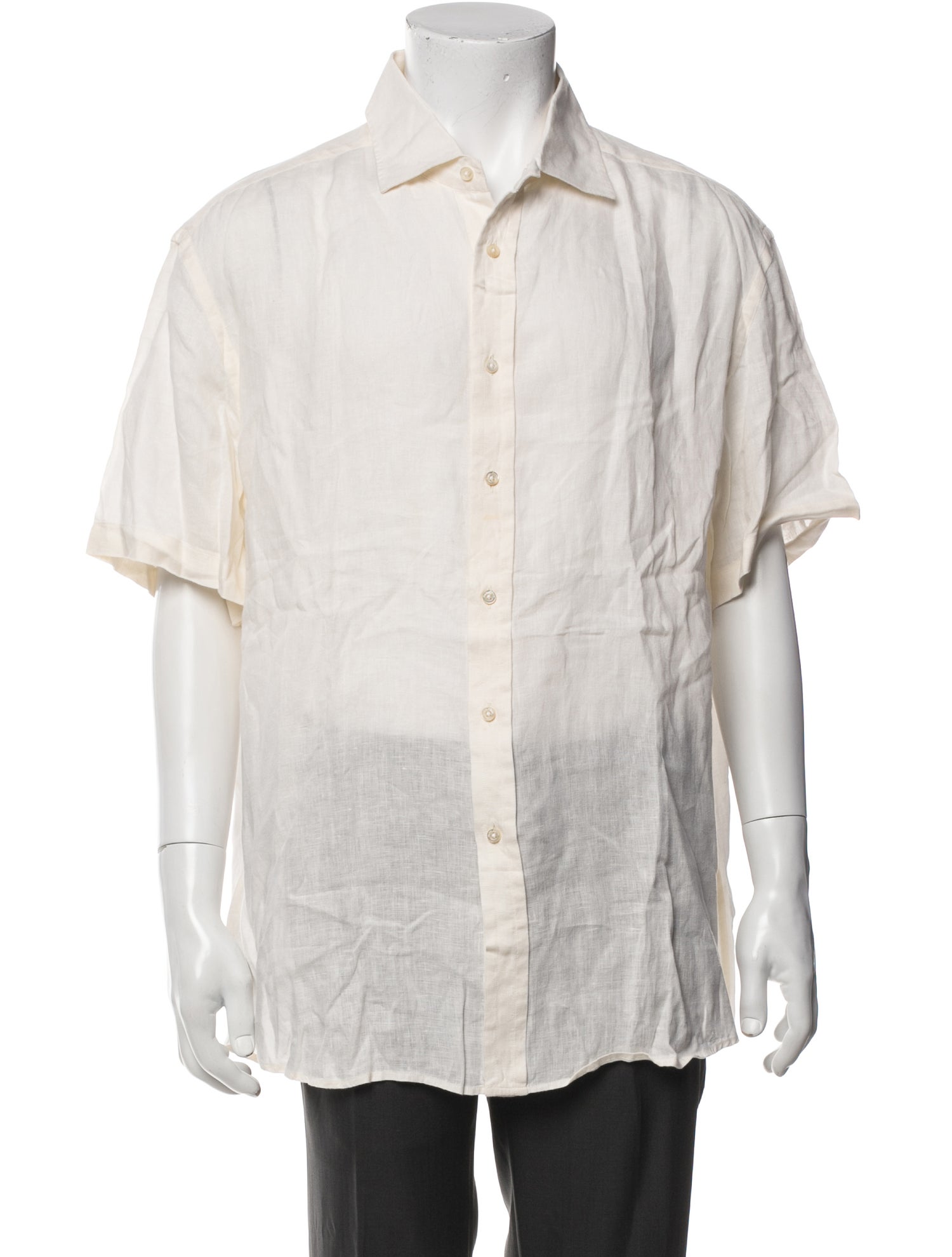 Ralph Lauren Purple Label Linen Short Sleeve Shirt