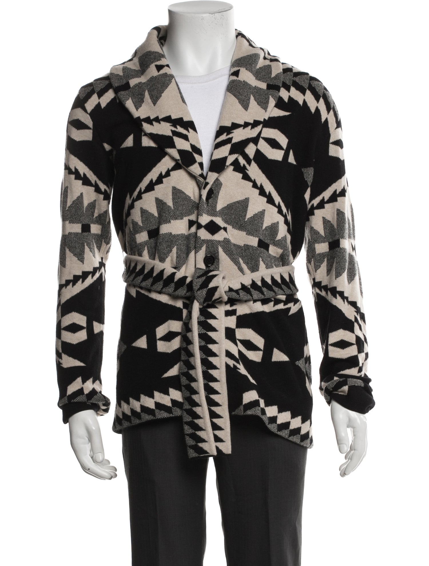 Ralph Lauren Purple Label Wool Patterned Cardigan
