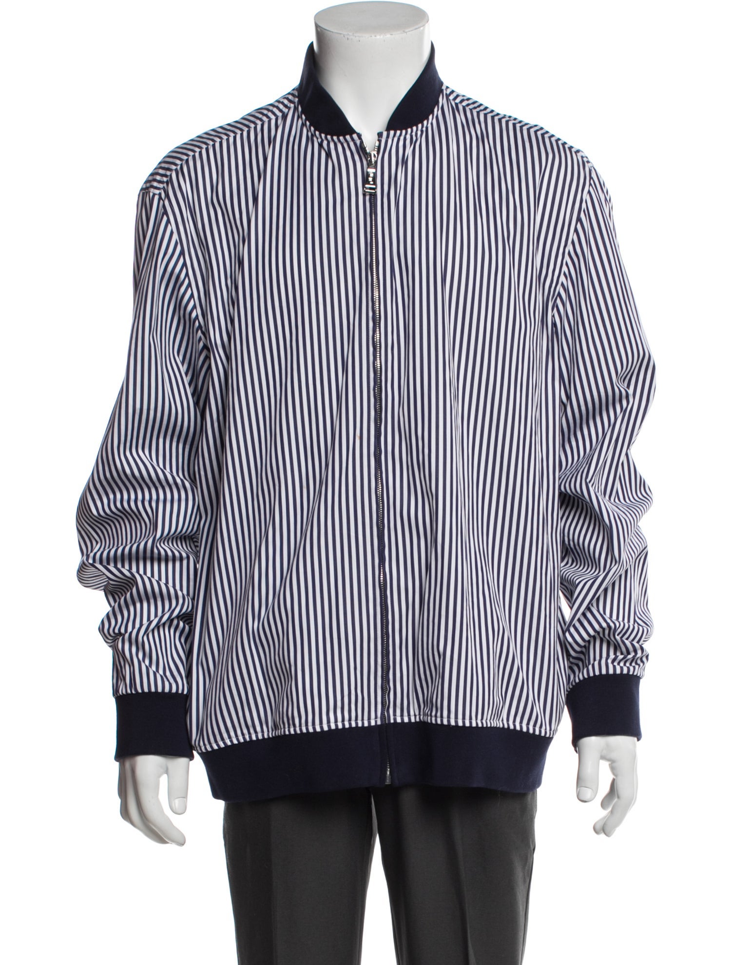 Ralph Lauren Purple Label Striped Bomber Jacket