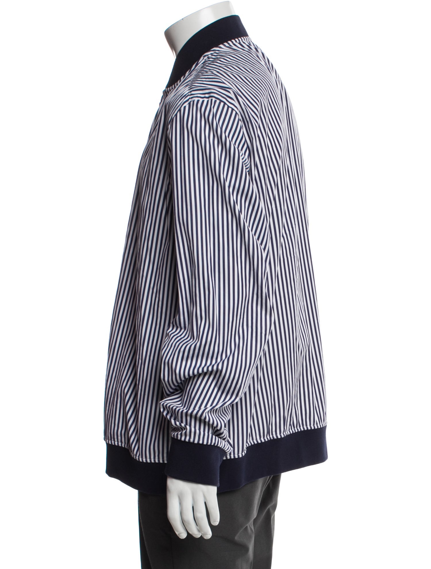 Ralph Lauren Purple Label Striped Bomber Jacket