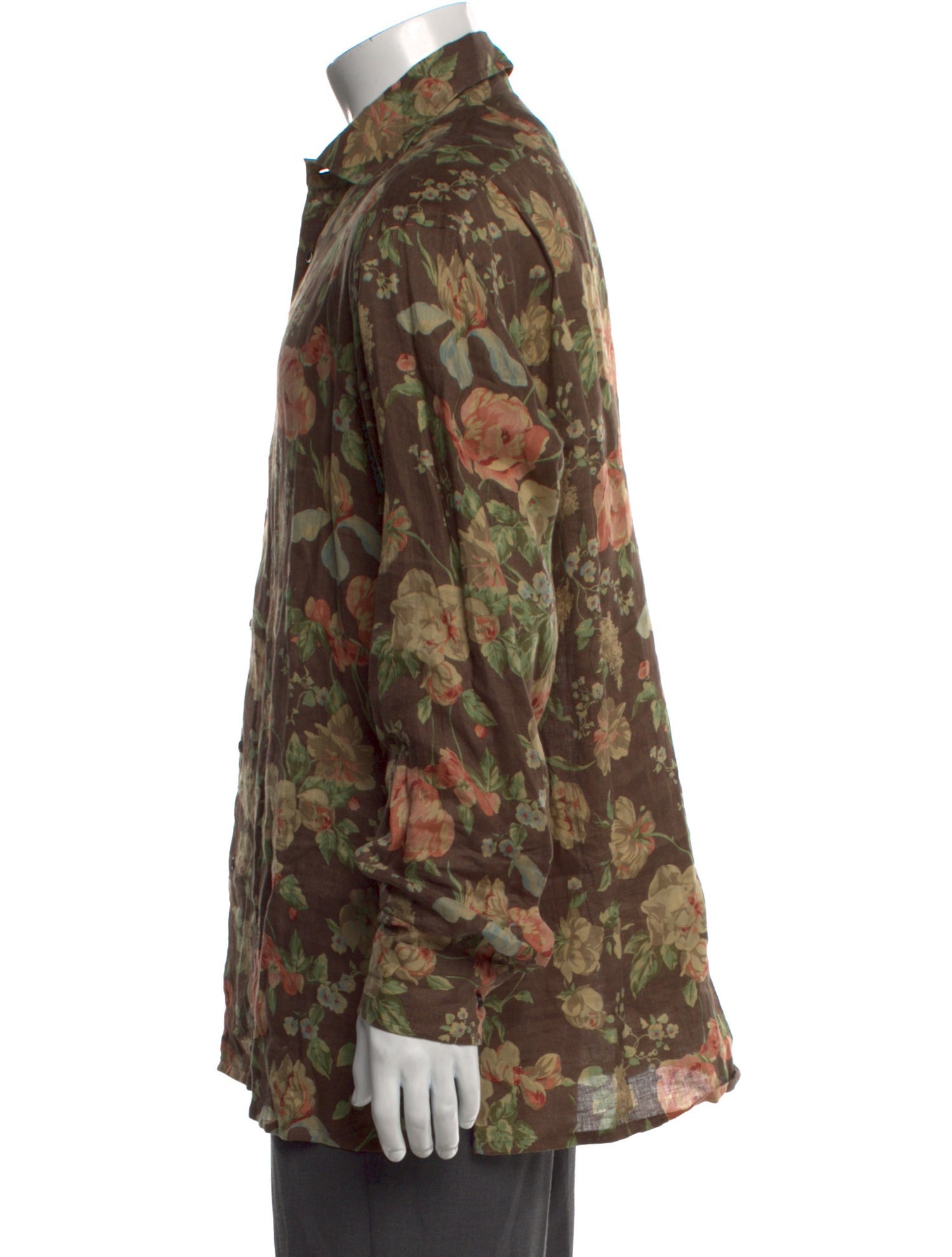 Ralph Lauren Purple Label Linen Floral Print Shirt