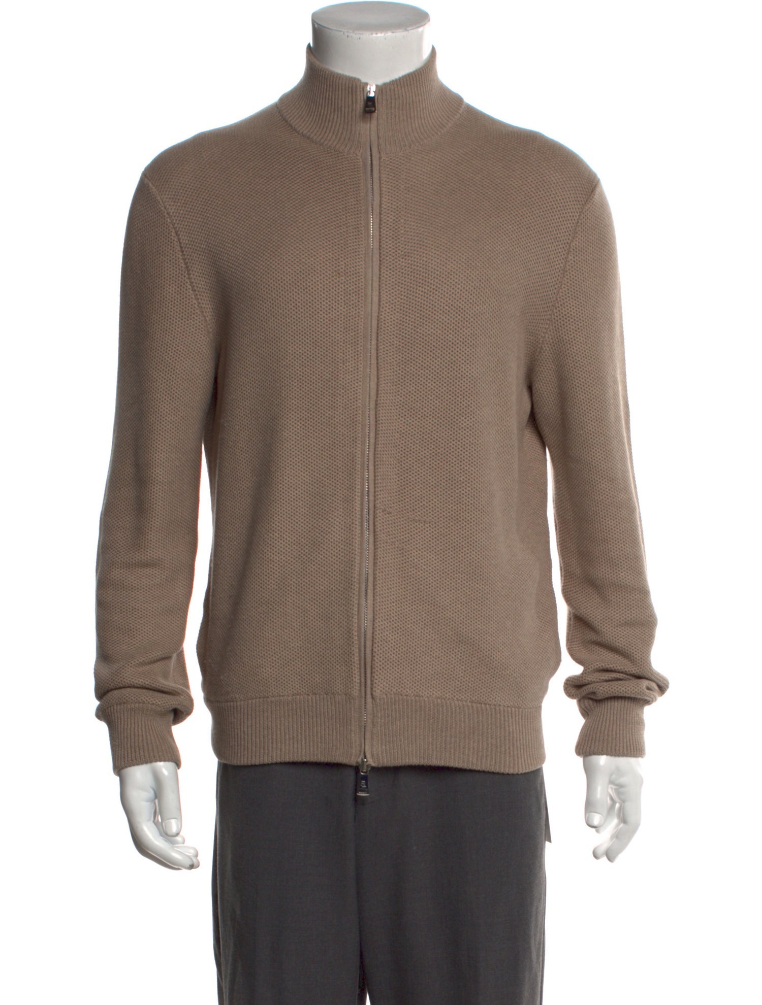 Ralph Lauren Purple Label Mock Neck Long Sleeve Cardigan