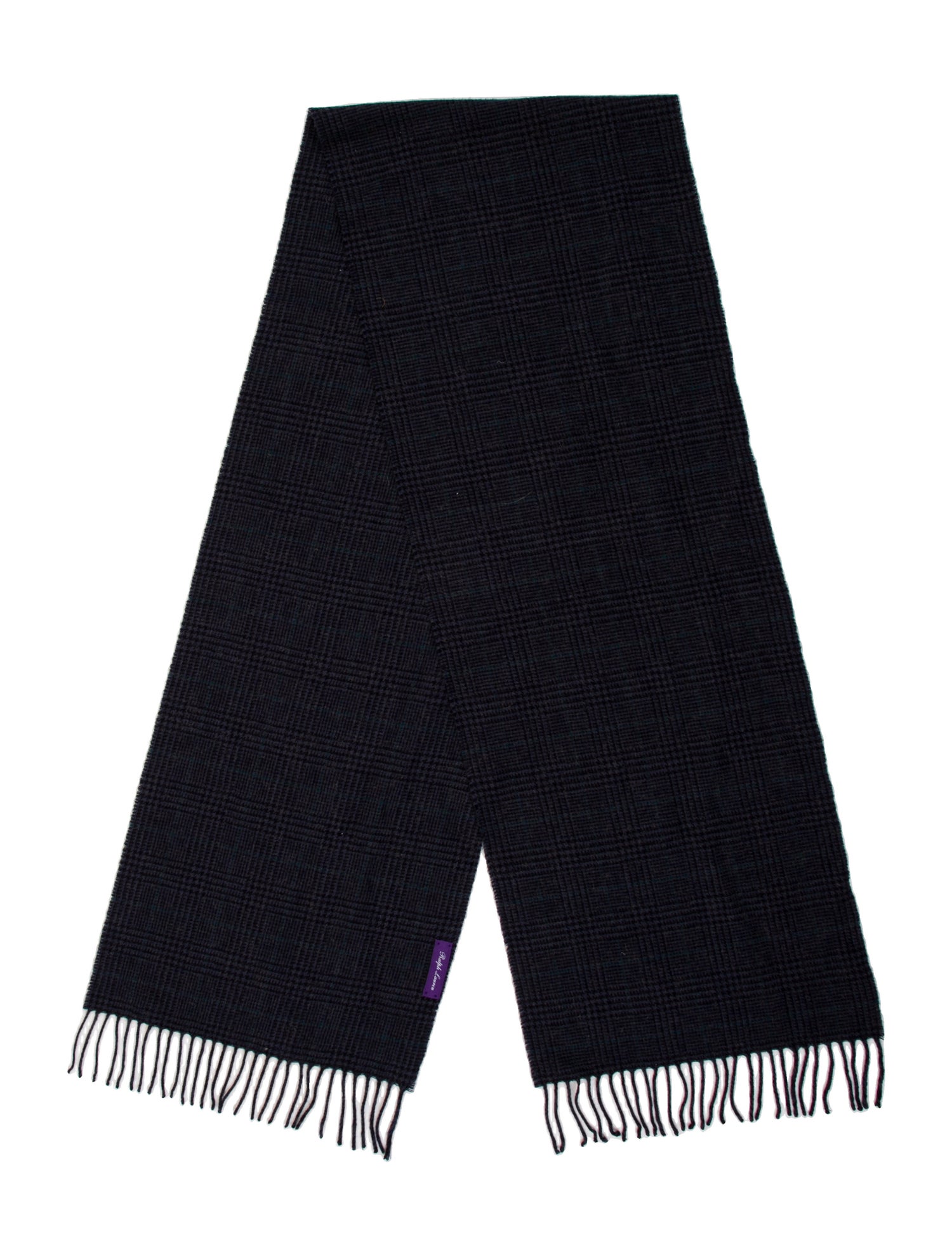 Ralph Lauren Purple Label Wool Plaid Print Scarf