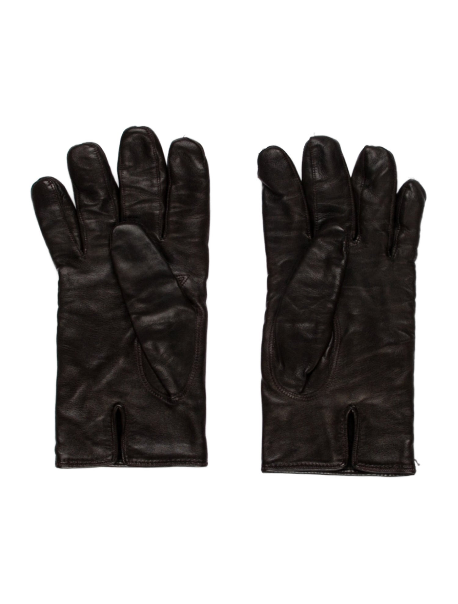 Ralph Lauren Purple Label Men's Brown leather gloves.