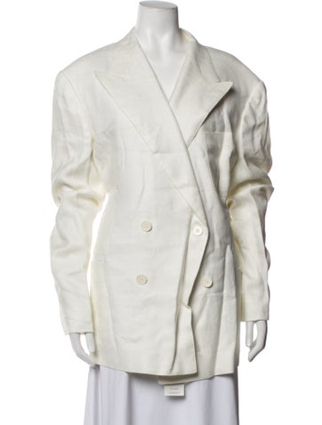 Pre-owned Ralph Lauren Linen Coat W/ Tags In Neutrals
