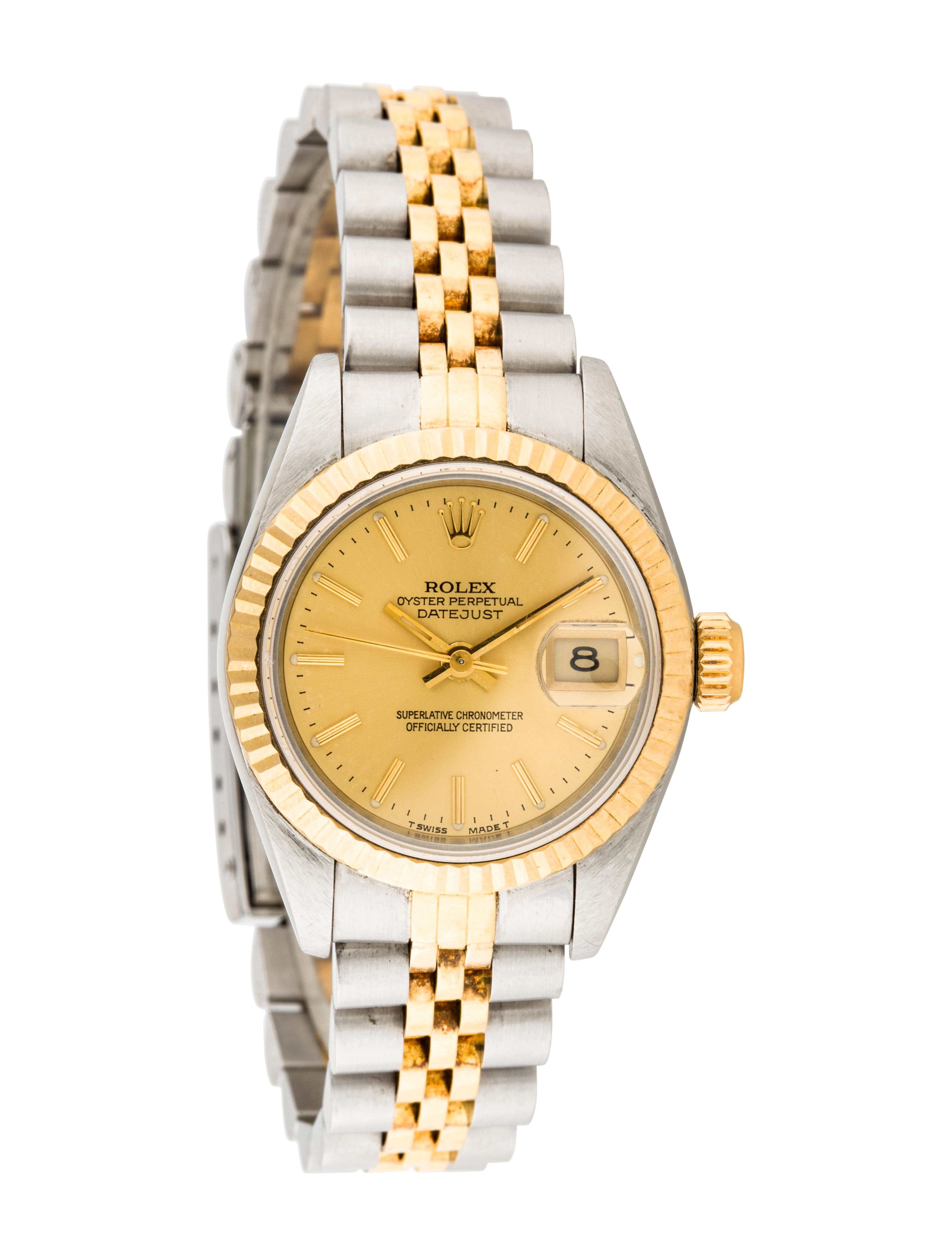 rolex datejust watch - bracelet - rlx24558 | the realreal