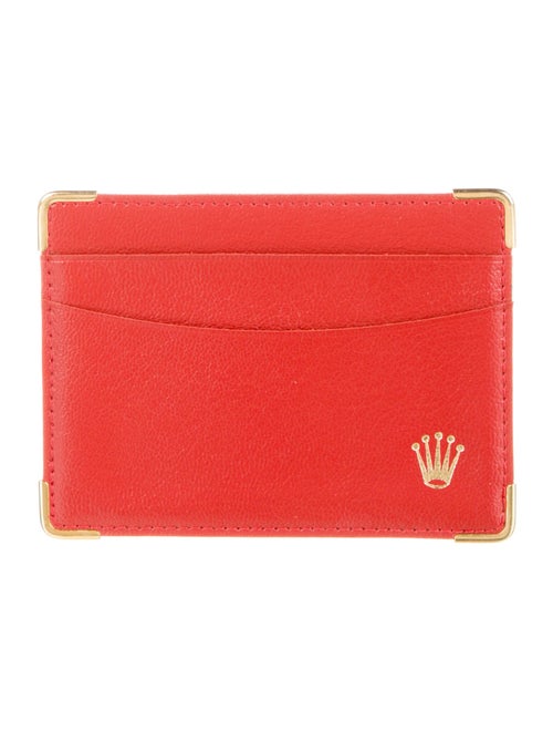 Rolex Leather Cardholder red