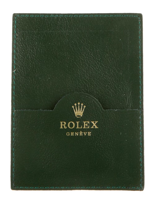 Rolex Leather Cardholder green