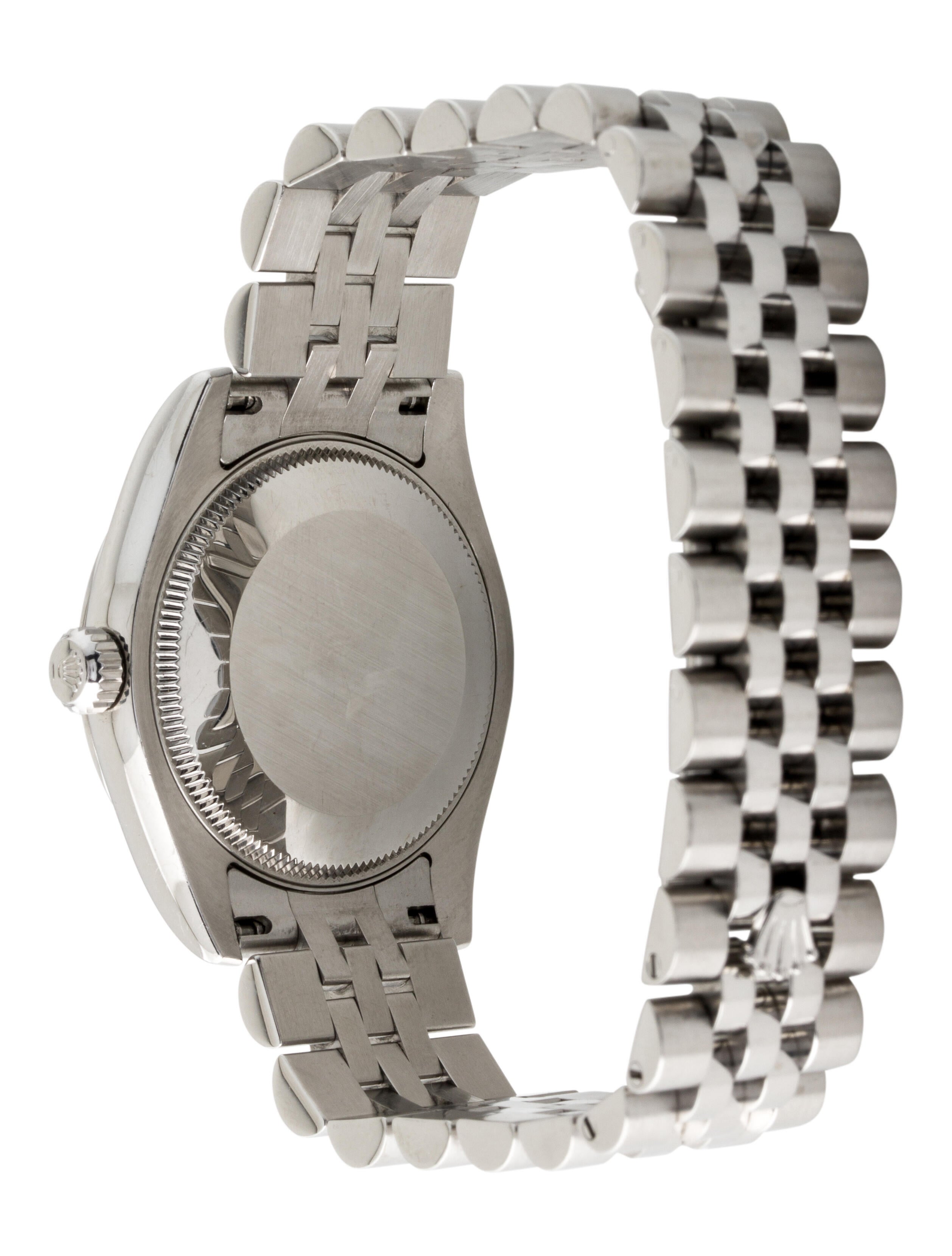 Rolex 31MM SS Rolex Datejust White Roman Numeral Dial