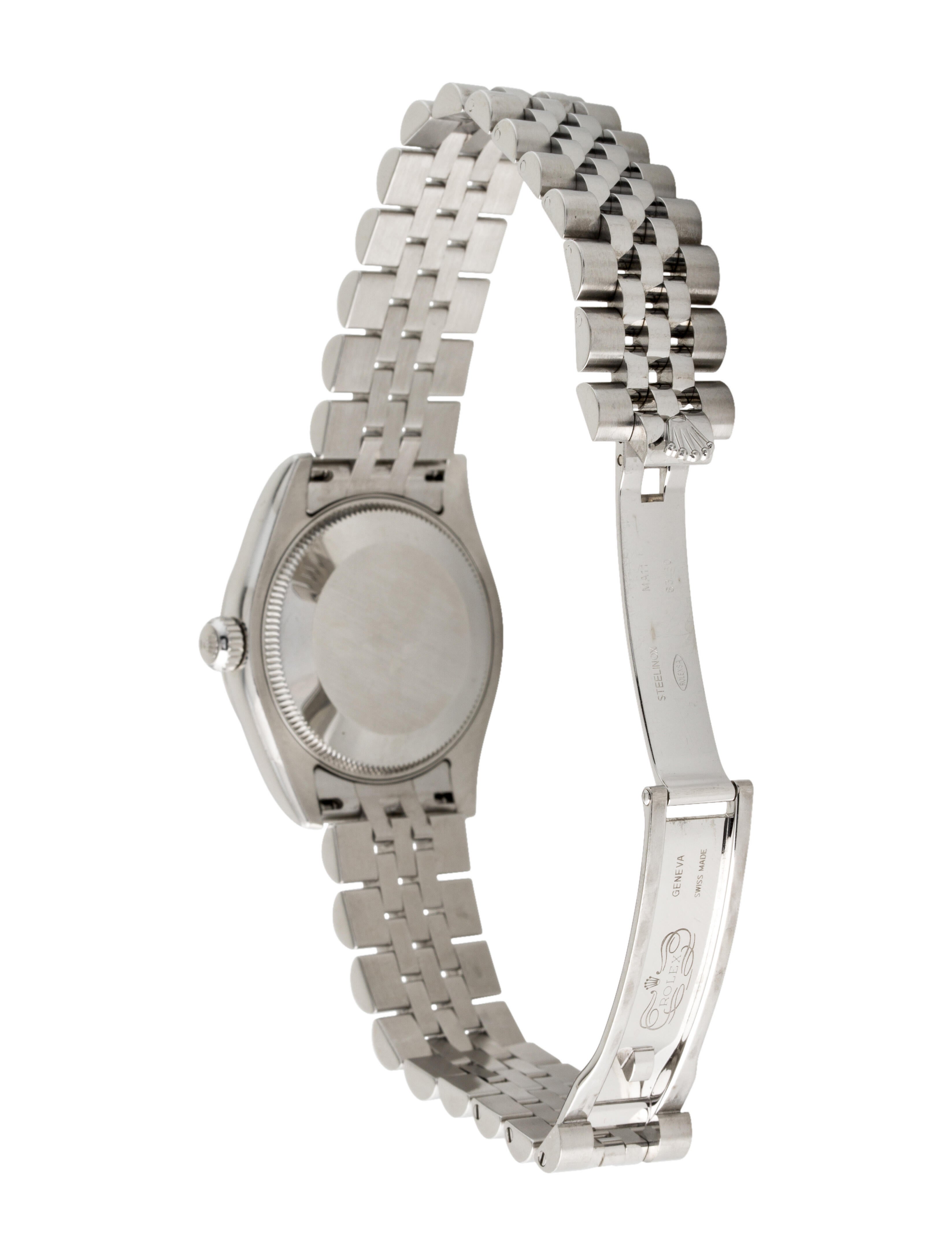 Rolex 31MM SS Rolex Datejust White Roman Numeral Dial