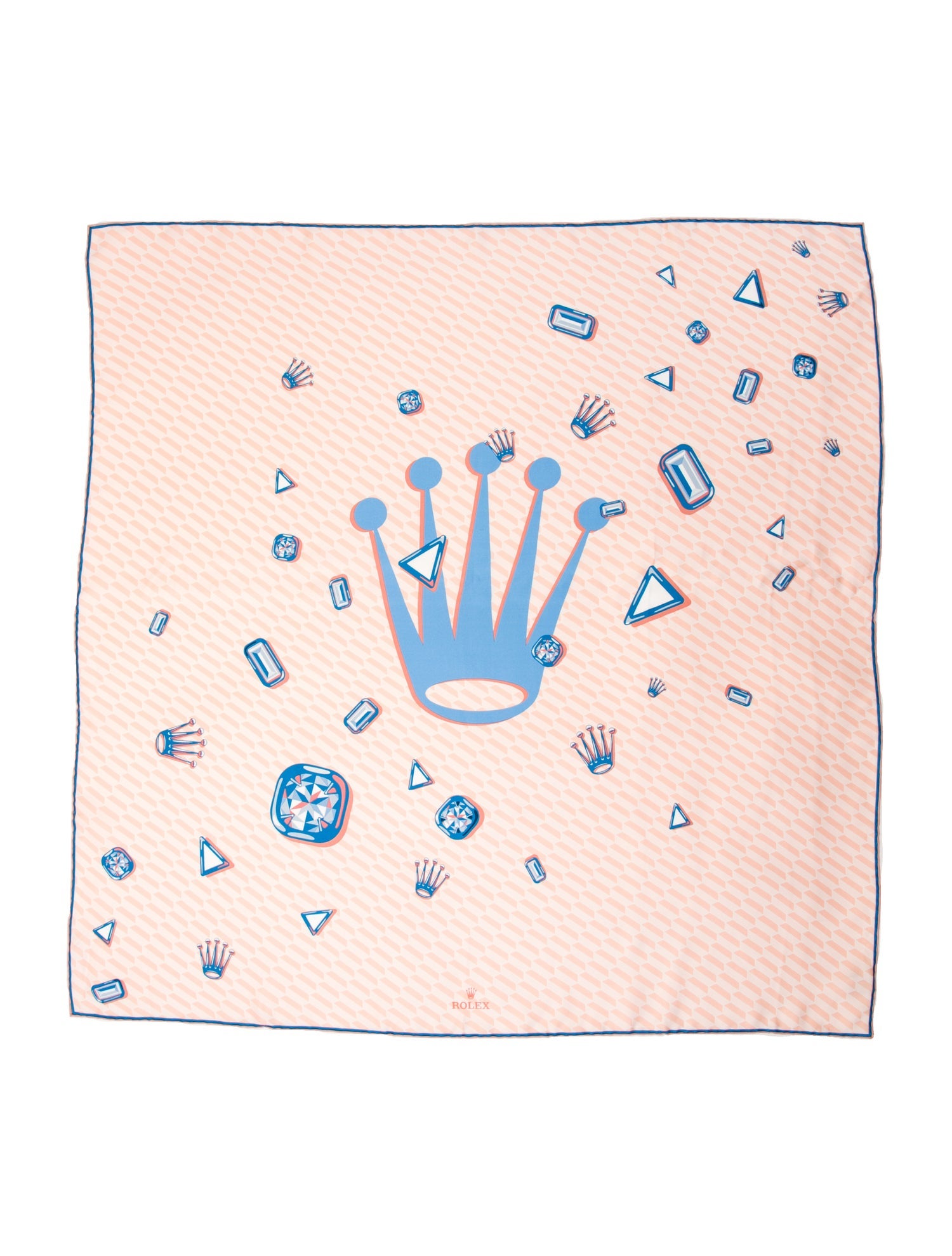 Rolex Silk Floral Print Scarf