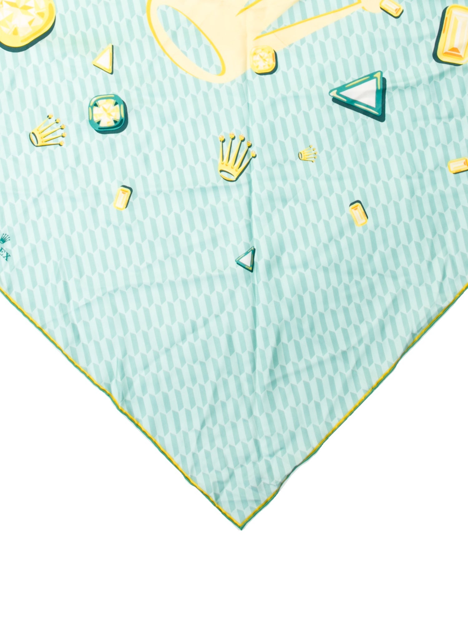 Rolex Silk Floral Print Scarf