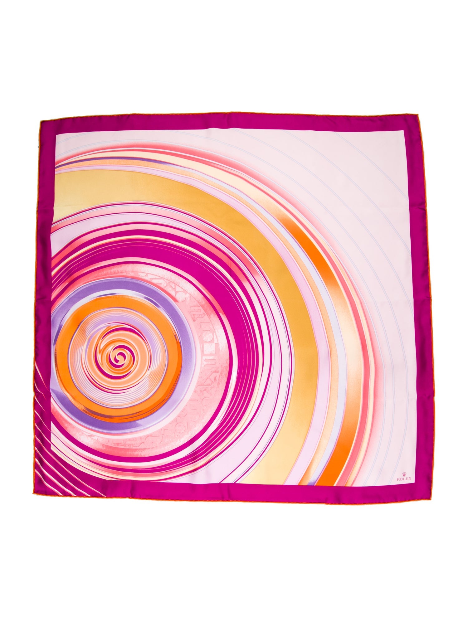 Rolex Silk Striped Scarf