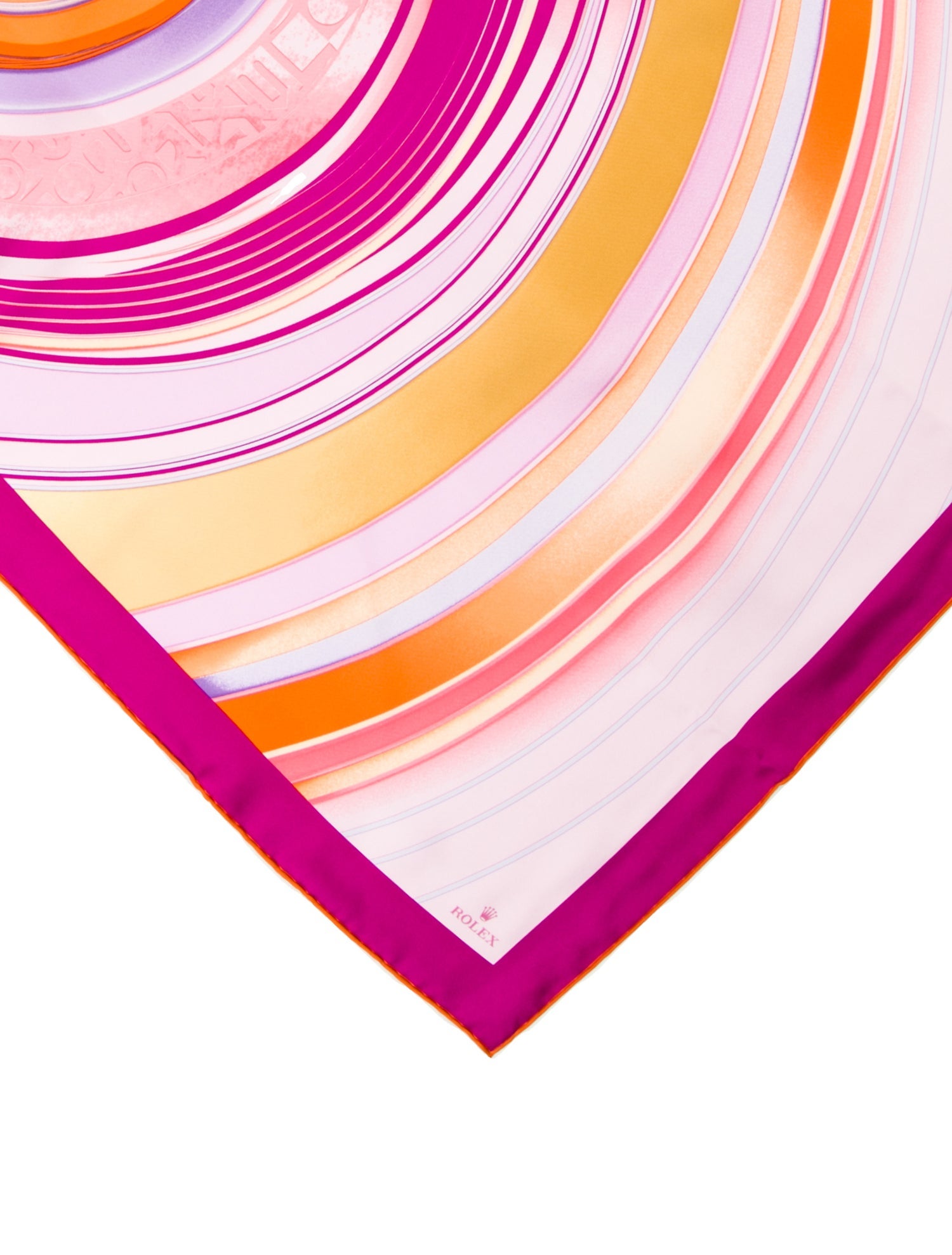 Rolex Silk Striped Scarf