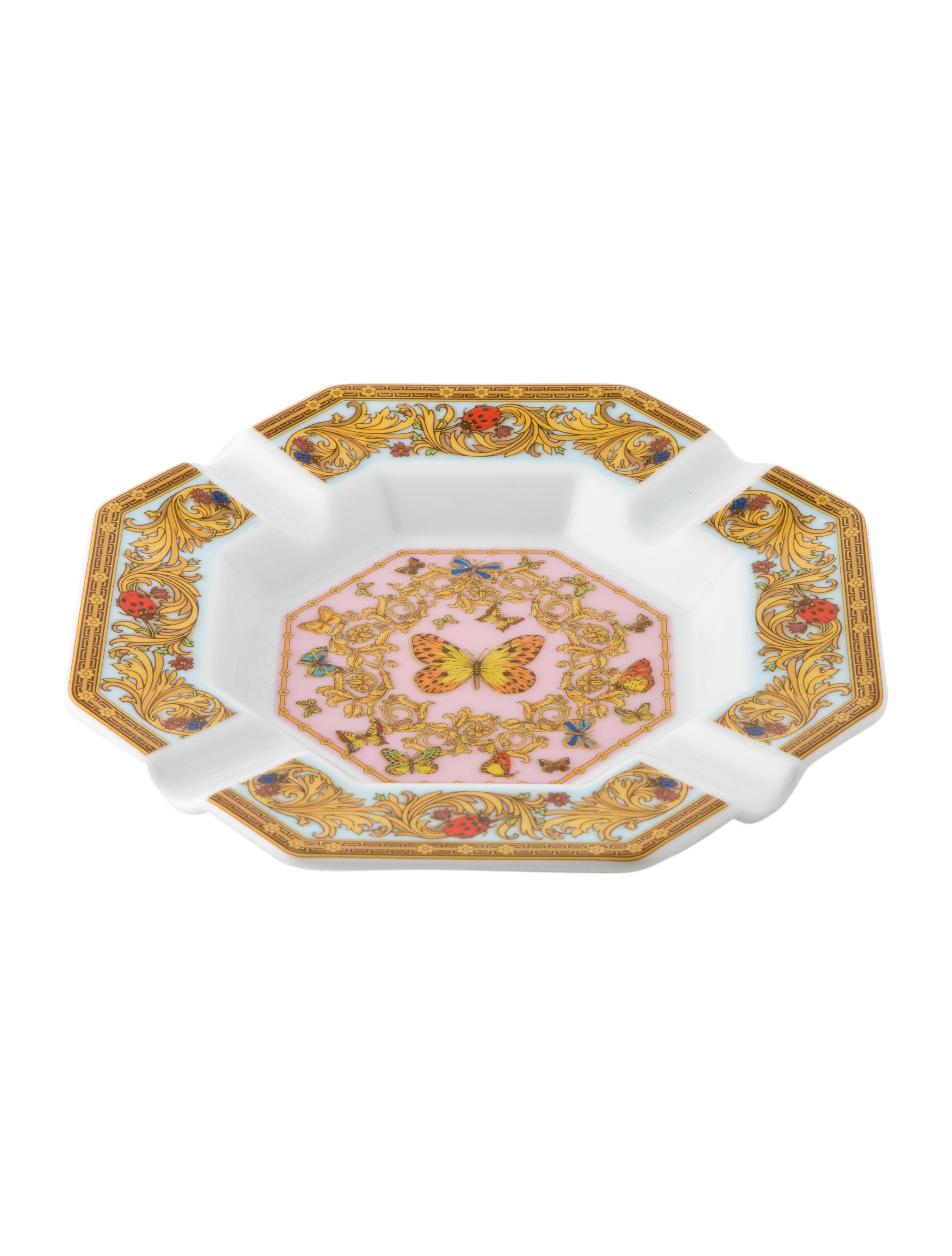 Rosenthal Meets Versace Le Jardin de Versace Ashtray White Decorative