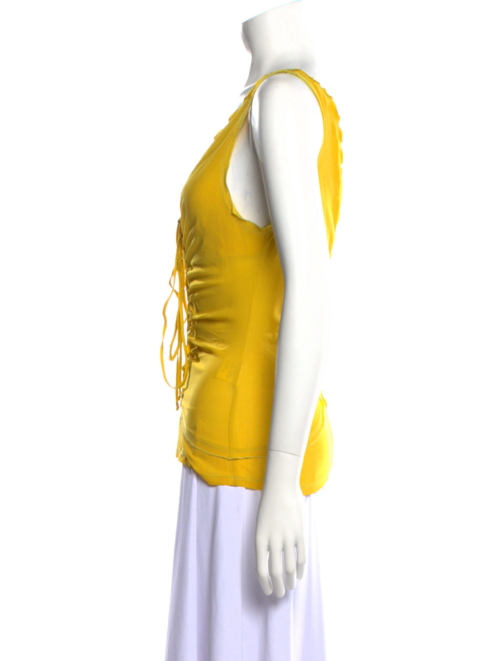 Roberto Cavalli Silk V-Neck Top