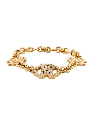 Roberto Cavalli Station Crystal RC Crest Bracelet