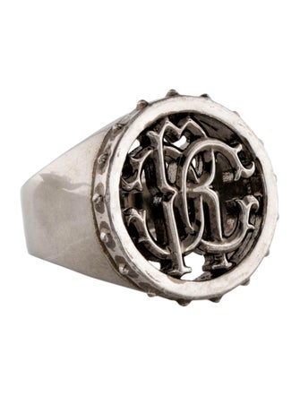 Roberto Cavalli Logo Signet Ring