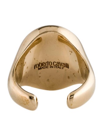 Roberto Cavalli Enamel Logo Signet Ring