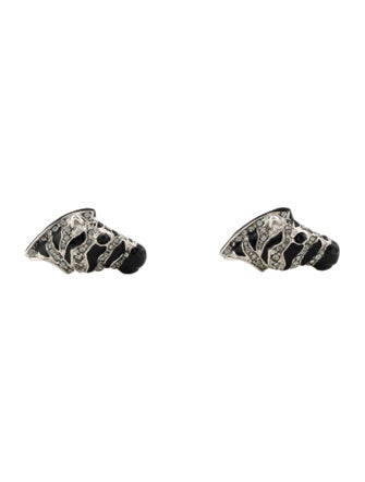 Roberto Cavalli Enamel and Crystal Cufflinks