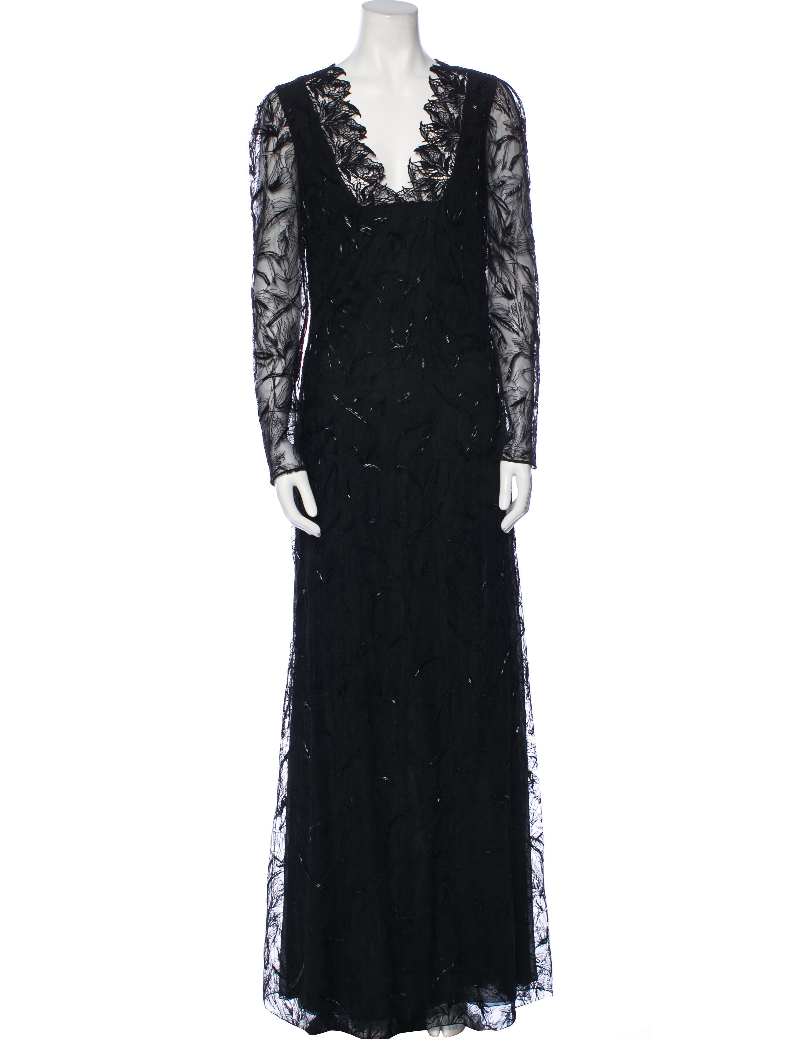 Roberto Cavalli Lace Pattern Long Dress
