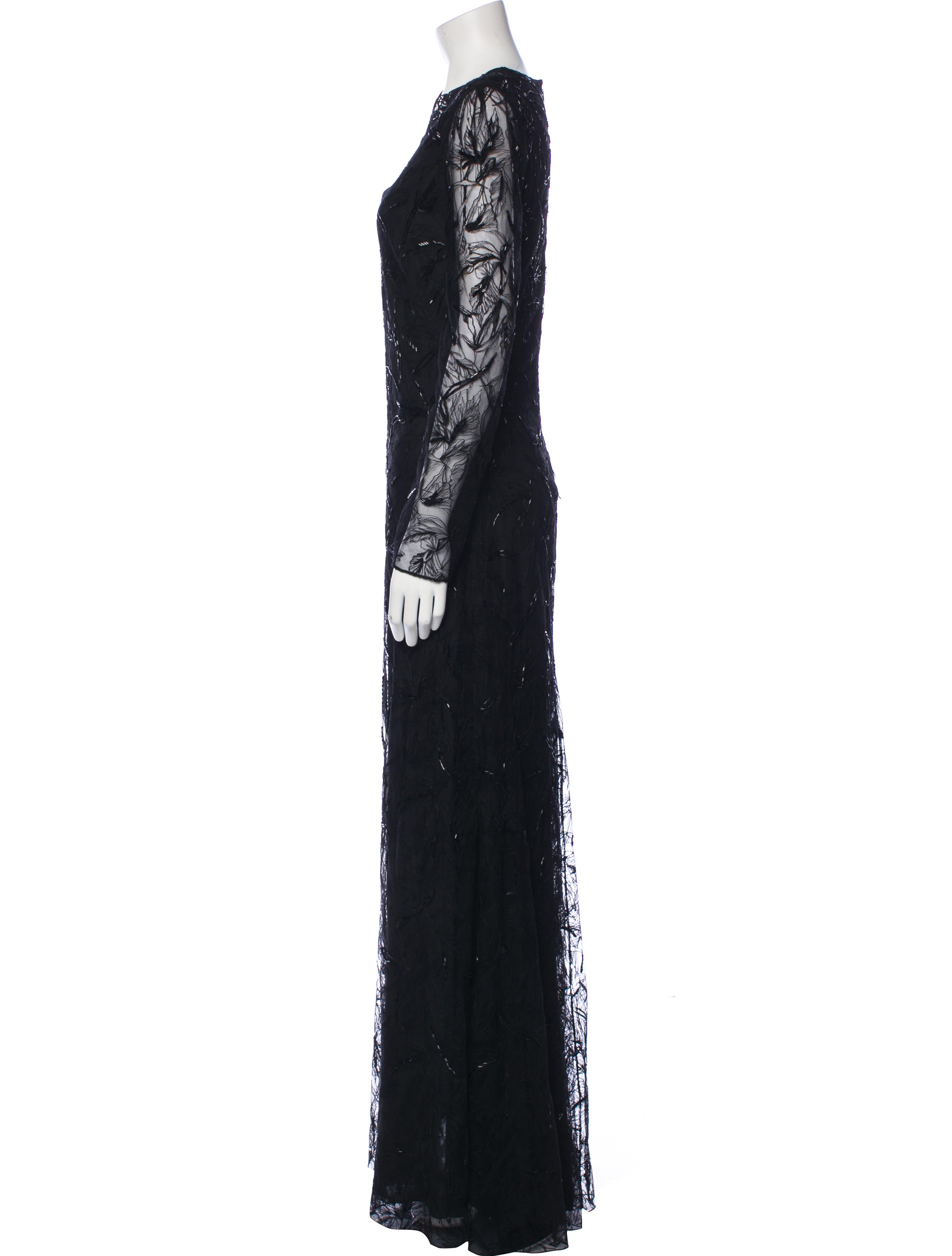 Roberto Cavalli Lace Pattern Long Dress