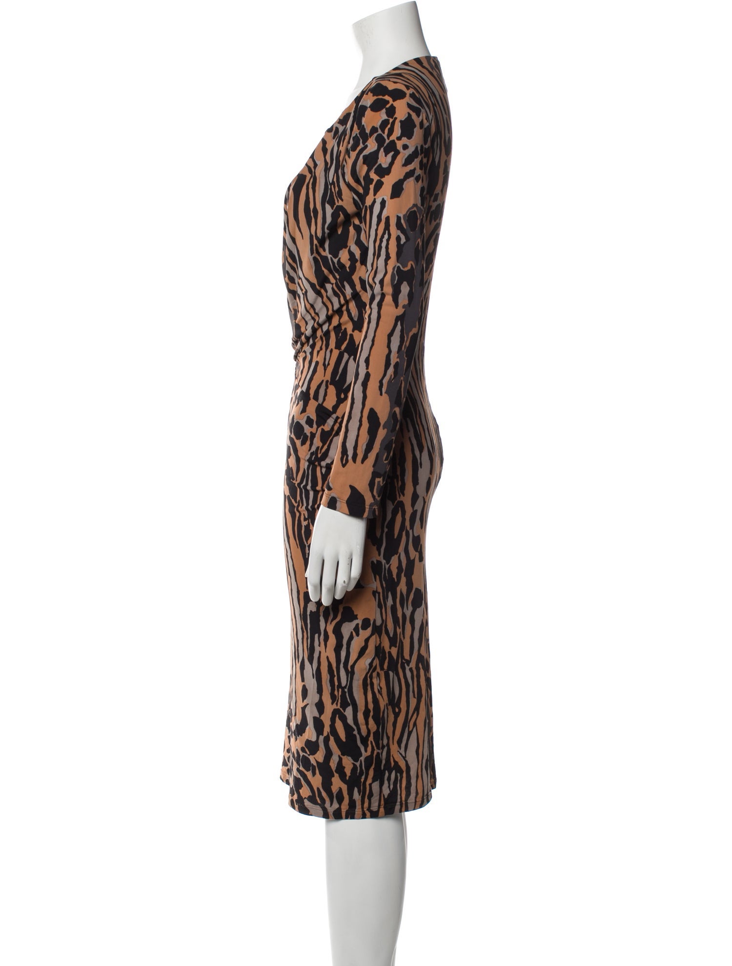 Roberto Cavalli Animal Print Midi Length Dress