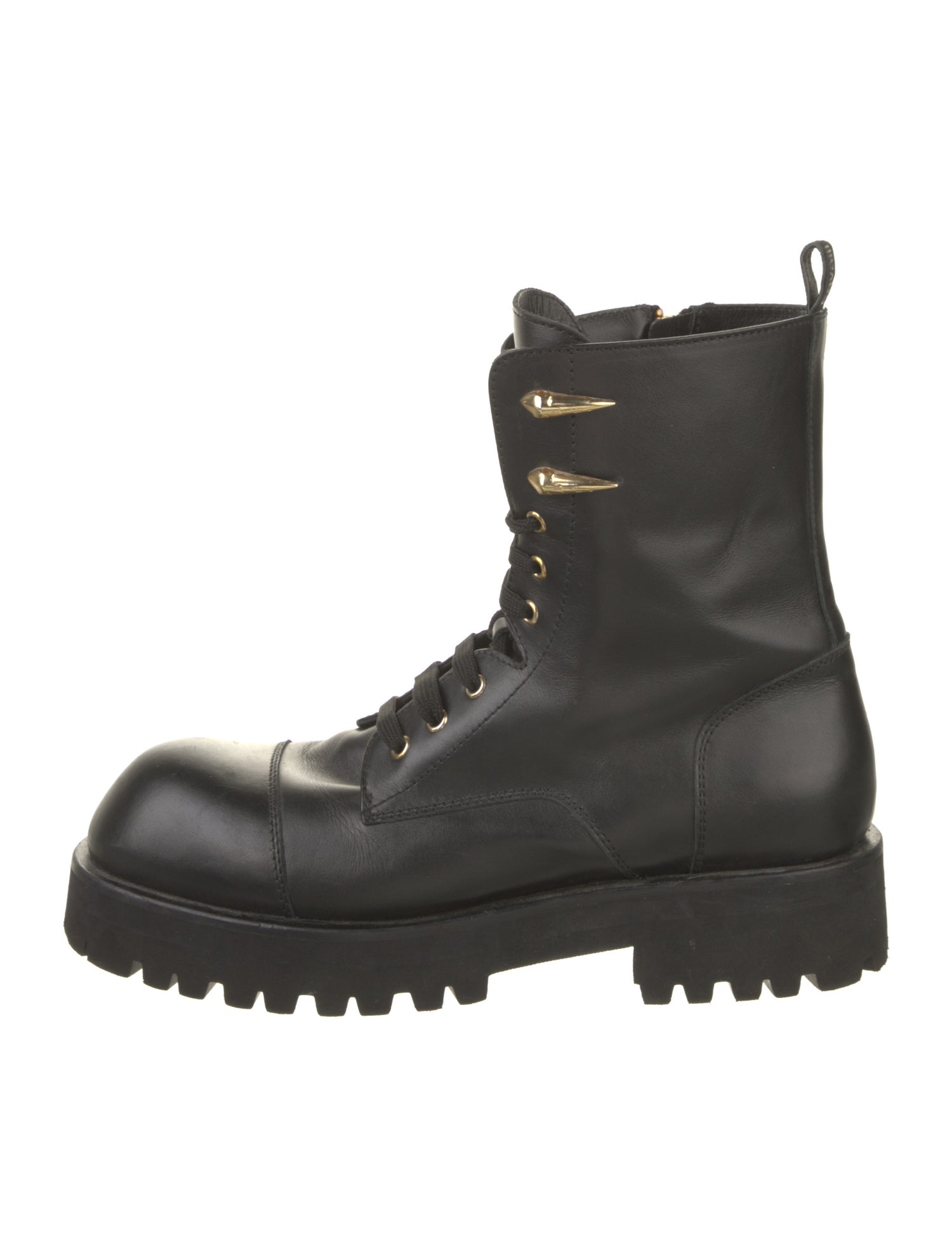 Shoto Leather Combat Boots - Black Boots, Shoes - SHT20075 | The RealReal