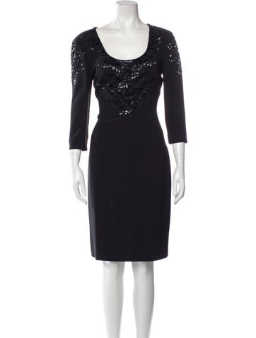 Roberto Cavalli Dresses Scoop Neck Knee-Length Dress Us8, It44 | M