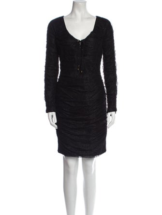 Roberto Cavalli V-Neck Mini Dress