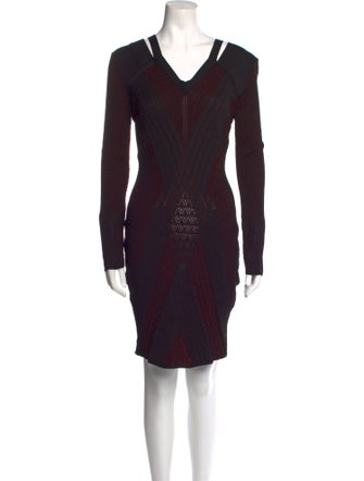 Roberto Cavalli V-Neck Knee-Length Dress