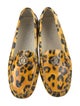 Roberto Cavalli Patent Leather Animal Print Loafers