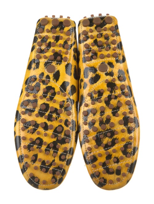 Roberto Cavalli Patent Leather Animal Print Loafers