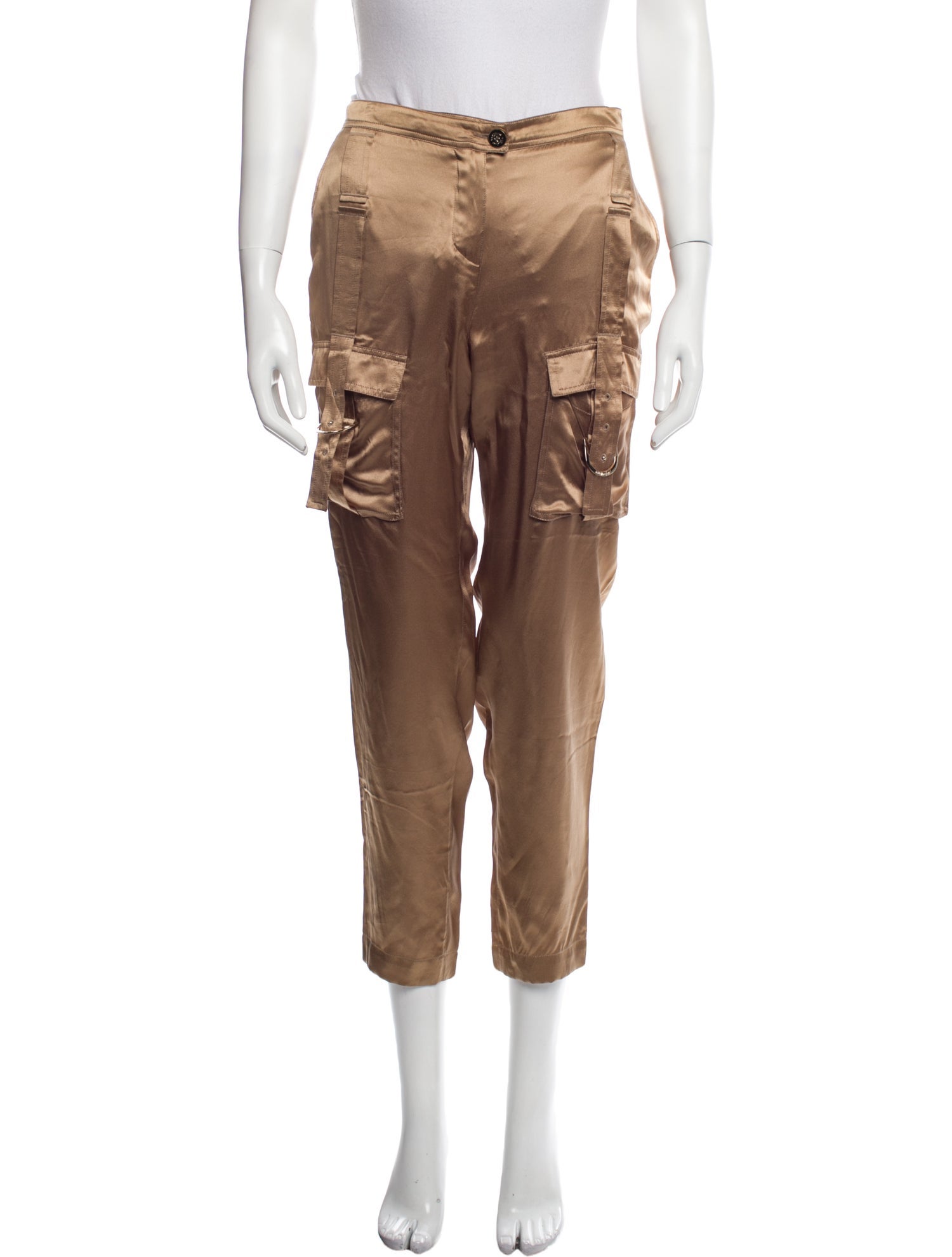 Roberto Cavalli Silk Straight Leg Pants