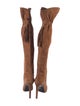 Roberto Cavalli Suede Fringe Trim Accent Boots