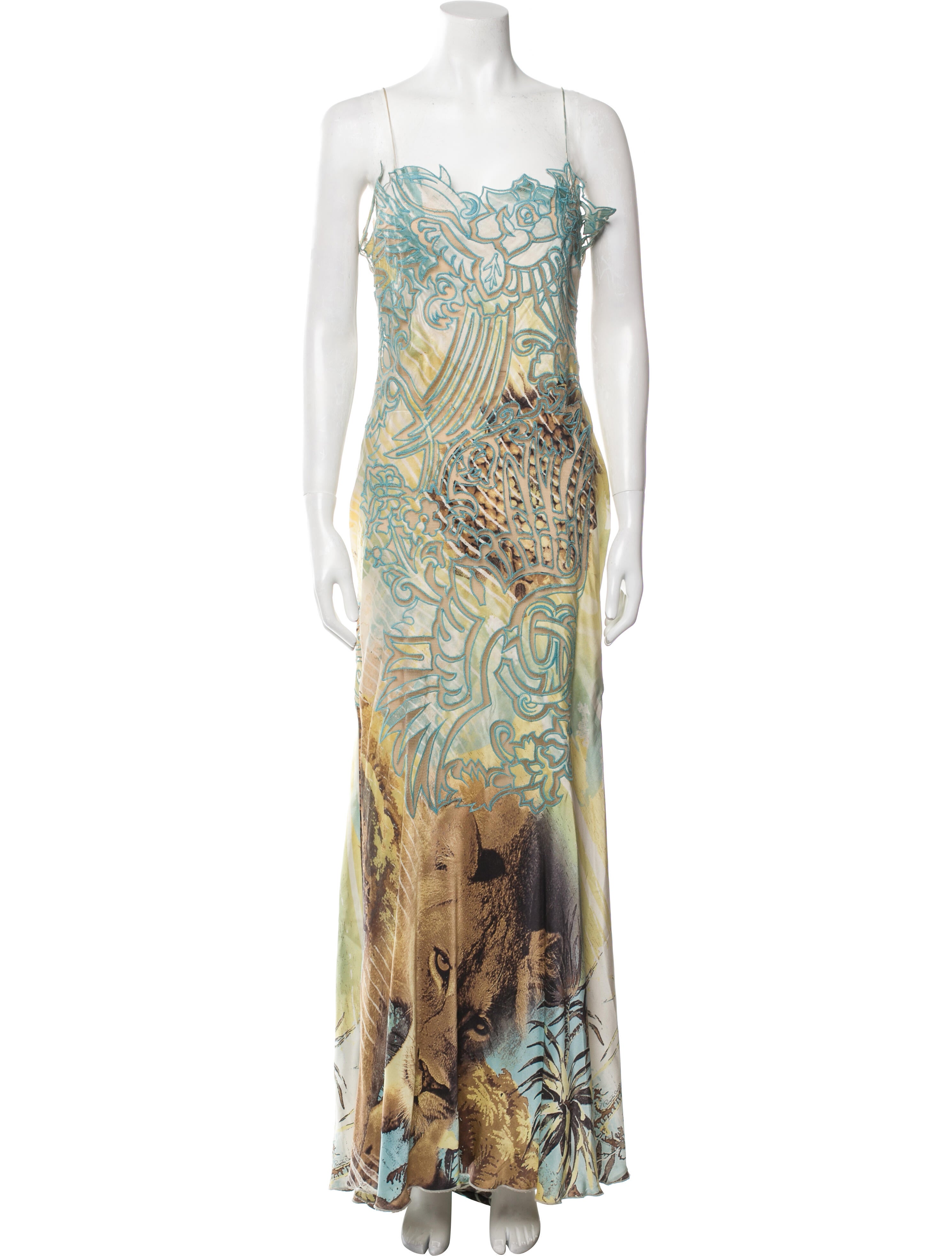 Roberto Cavalli Silk Long Dress