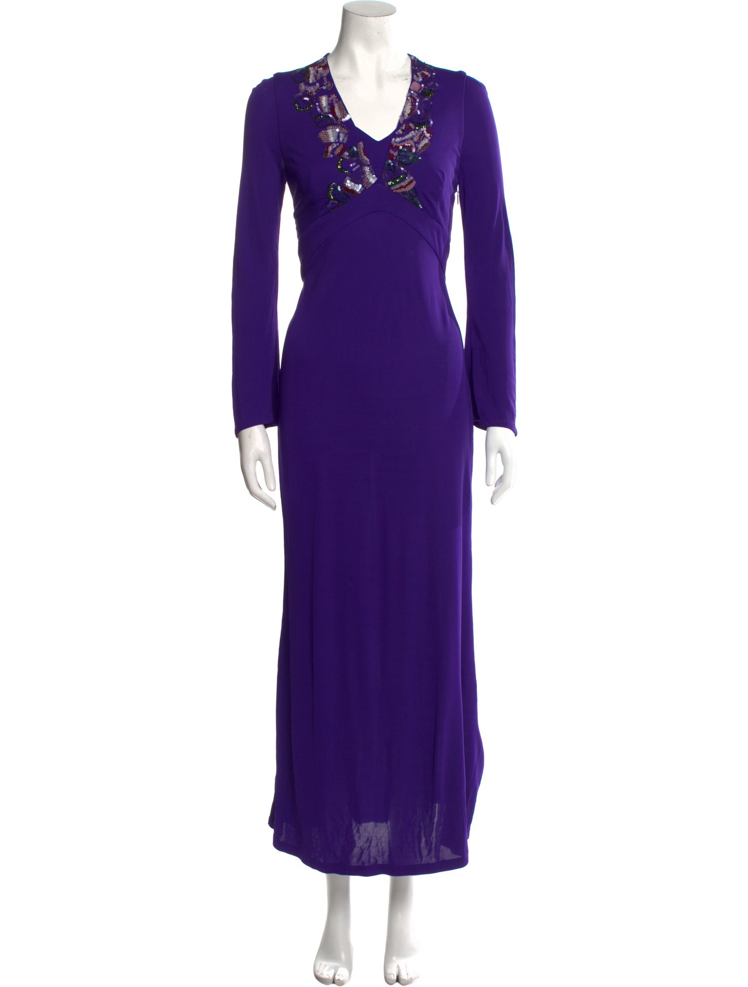 Roberto Cavalli V-Neck Long Dress