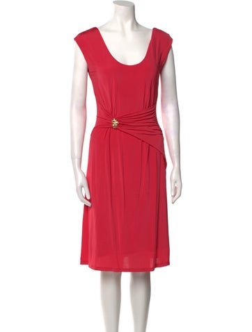 Roberto Cavalli Dresses Scoop Neck Knee-Length Dress Us10, It46 | L