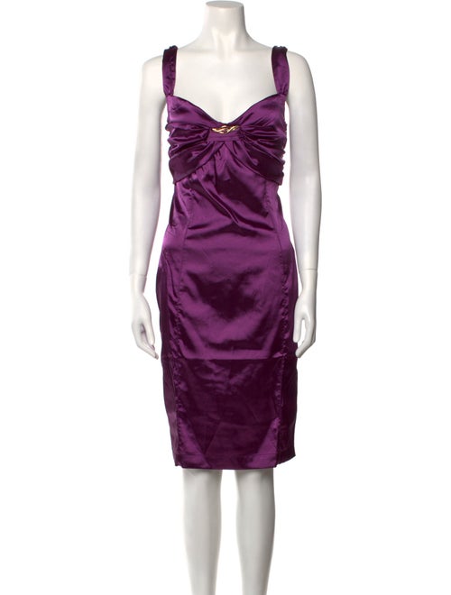 Roberto Cavalli V-Neck Knee-Length Dress