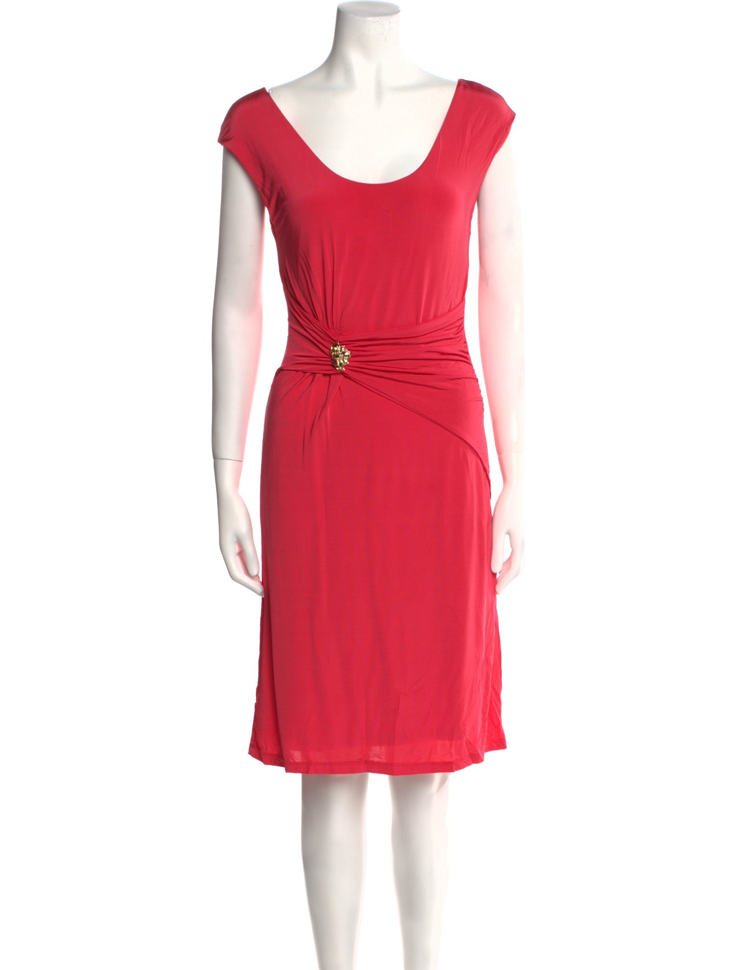 Roberto Cavalli Scoop Neck Knee-Length Dress