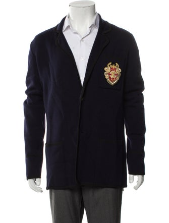 Roberto Cavalli Wool Graphic Print Blazer