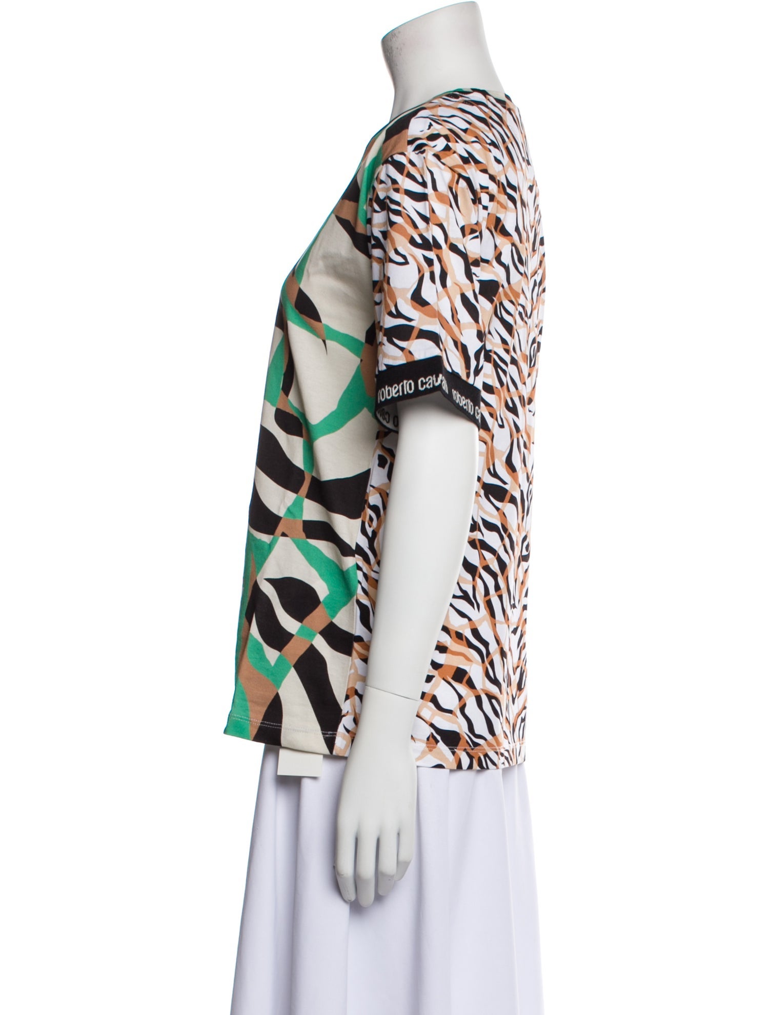 Roberto Cavalli Printed Crew Neck T-Shirt