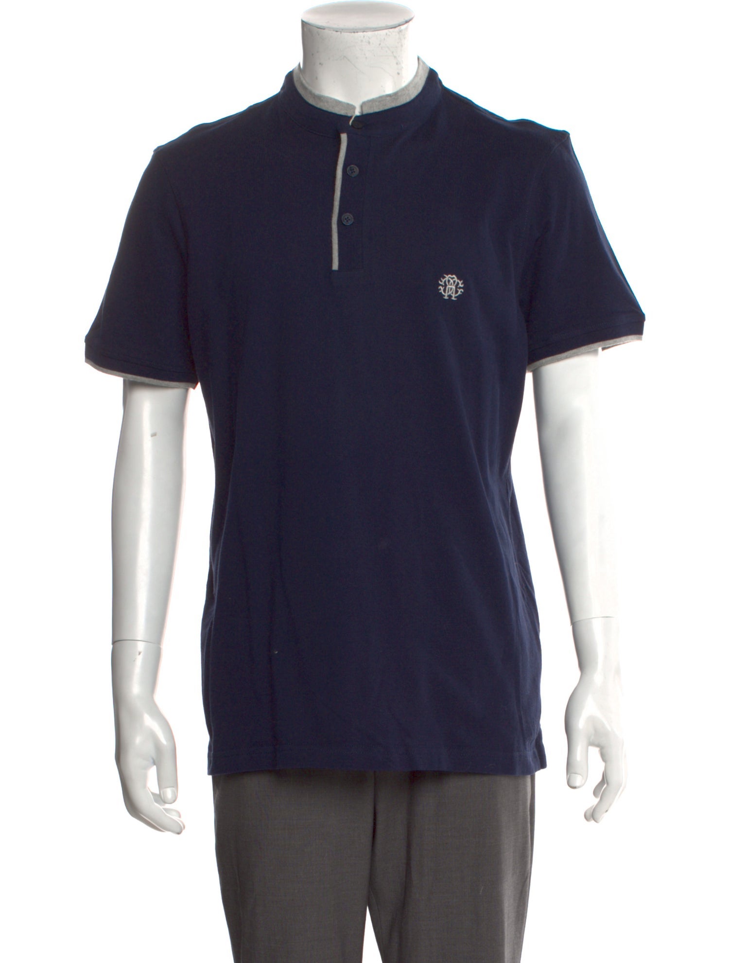 Roberto Cavalli Crew Neck Short Sleeve Henley
